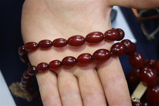 Cherry amber beads